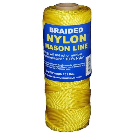 T.W. Evans Cordage Co. No. 1 x 500 ft. Braided Nylon Mason Line Yellow 12-501